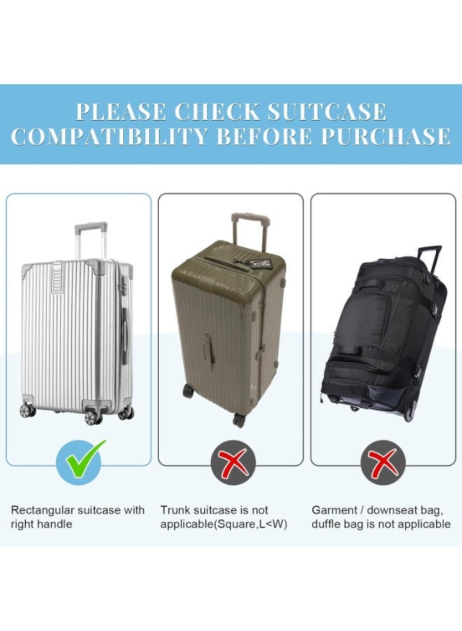 KINGMAZI 3 Pieces Thicken Clear Luggage Cover Protector, 20" 24" 28" PVC Luggage Covers for Suitcase Waterproof Dustproof Anti-scratch Travel Suitcase Covers Case for Wheeled Luggage - Image 4