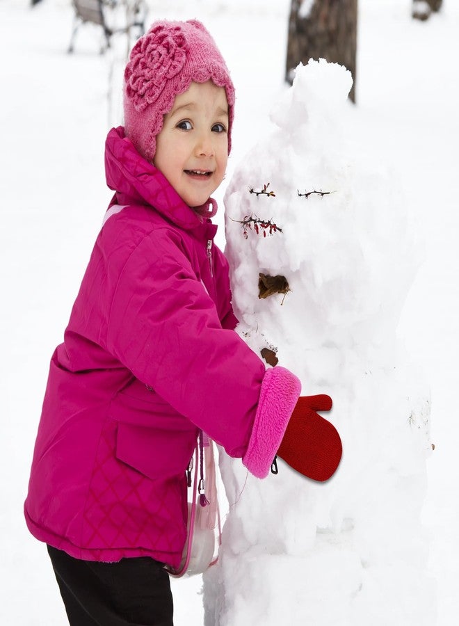 ONESING 12 Pairs Toddler Mittens Kids Knit Warm Mittens Children Solid Winter Gloves for Baby Girls Boys Multicolor1 4-6 - Image 4