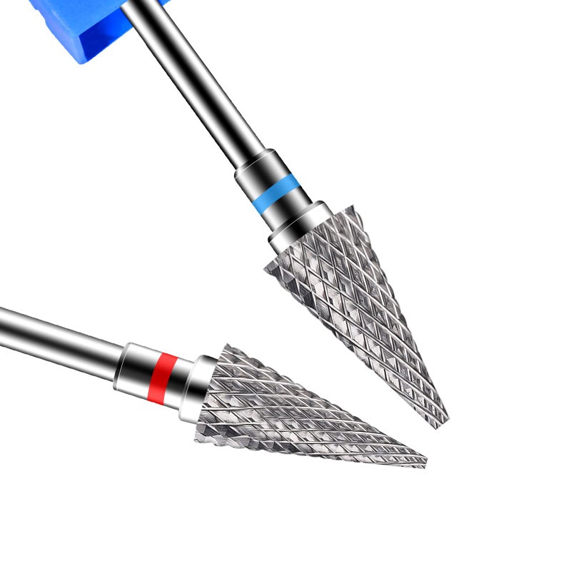 Diesisa 2 Pack Nail Drill Bits for Acrylic Nails, 3/32" Shank Drill Bits for Nails Professional Electric Nail Drill Bits for Home Salon/Fine+Medium Nail Bits - Nib - Image 1