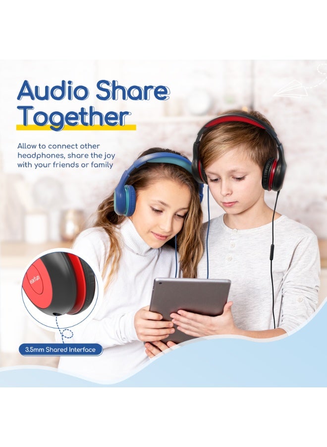 إيرفن سماعات EarFun Kids للأطفال مزودة بميكروفون، سماعات سلكية بحد أقصى لمستوى الصوت 85/94 ديسيبل، خاصية مشاركة الصوت، صوت ستيريو، عصابة رأس قابلة للتعديل، مناسبة للمدرسة والسفر والهاتف والتابلت. - Image 5