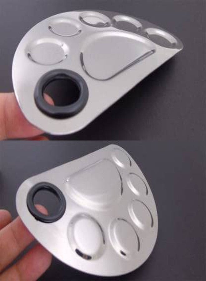 AKADO Stainless steel cosmetic makeup mixing plate with spatula tool 7 dip for women and girls - Image 4