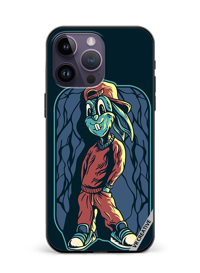 VR CREATIVE Protective Case Cover For Apple iPhone 16 Pro Max Cool Rabit Design Multicolour