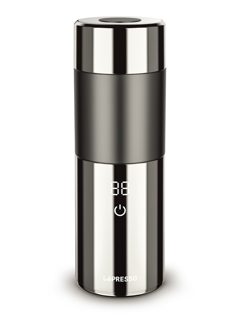 ليبرسو ماكينة صنع قهوة إسبريسو صغيرة مع وقت تحضير سريع وفولاذ مقاوم للصدأ / تشغيل بجهد مزدوج / تصميم مضاد للحروق / سعة  150 مل / طاقة مقدرة  180وات - فضي - Image 1