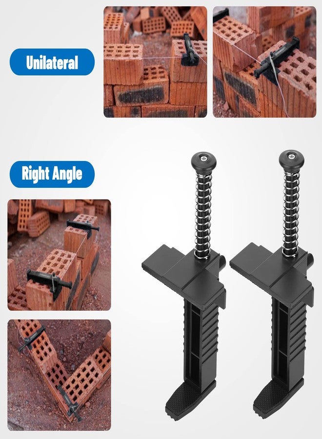Pilipane Brick Liner Runner Wire Drawer , 2 Pack Clip Masonry Wire Drawer Leveling Measuring Tool , Bricklaying Pullers Line Stretchers , Engineering Accessory for The Bricklayer(Black) - Image 3