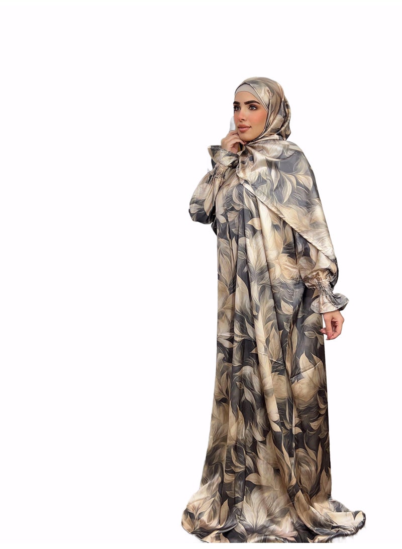 Prayer curtain and facing made of Armani silk satin - Image 1