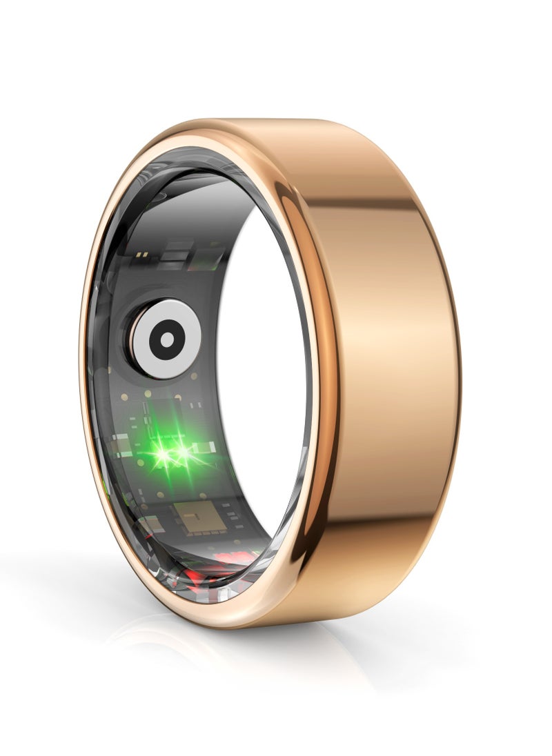 GULFLINK Smart Fitness Ring With Heart Rate, Oxygen, Sleep and Sports Tracking, IP68 Waterproof, Magnetic Charging, Size 11(Rose Gold).  - Image 1