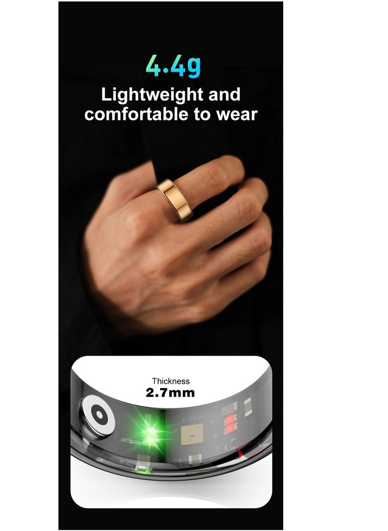 GULFLINK Smart Fitness Ring With Heart Rate, Oxygen, Sleep and Sports Tracking, IP68 Waterproof, Magnetic Charging, Size 11(Rose Gold).  - Image 3
