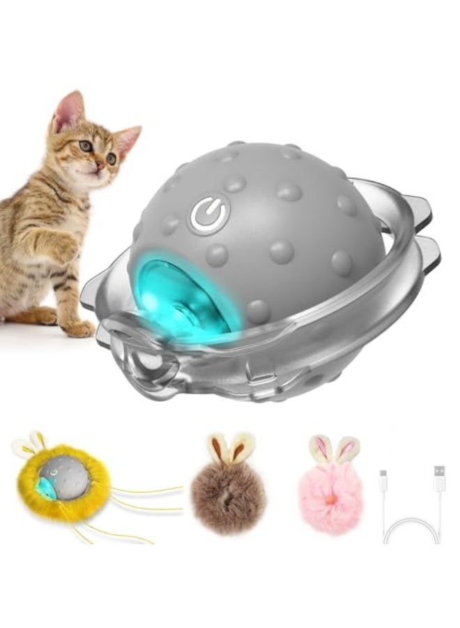 Smart Interactive Cat Toys - Automatic Cat Toys for Indoor Cats, USB Rechargeable Cat Ball Toys with LED Lights, Electric Cat Mice Toys, Auto On/Off - Image 1