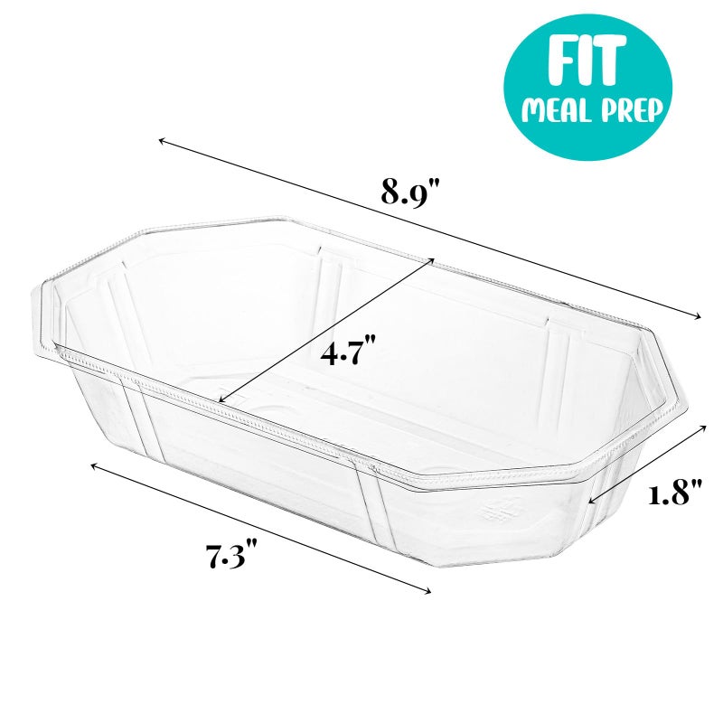 ZOOFOX 200 Pack Banana Split Boat Plate  12 oz Disposable Ice Cream Sundae Bowls  Clear PET Plastic Dessert Bowls for Serving  Weddings  Catering  Home or Event Party Supplies - Image 1