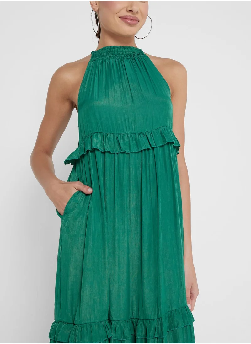 Ginger Ruffle Detail Tiered Dress