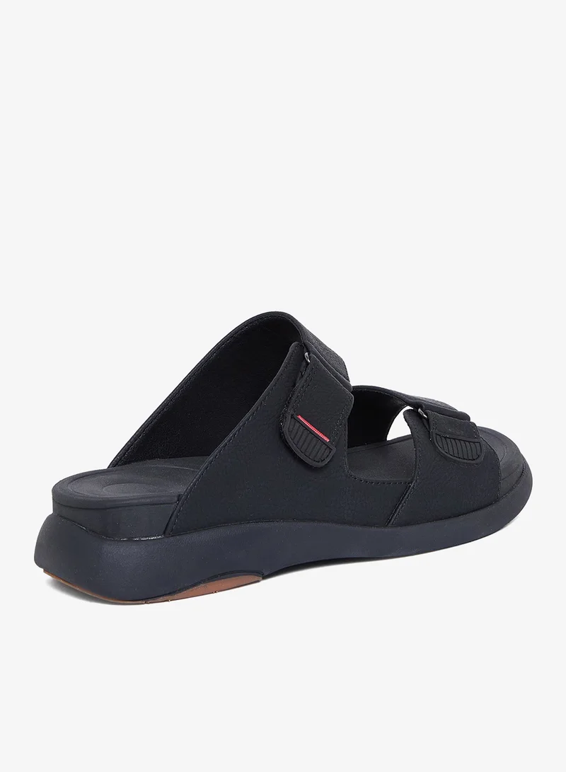 Geoomnii Black Comfort Arabic Sandals for Men – Classic Slip-On Open Toe Sandals with Cushioned Footbed for Daily Wear for Men | Best Price UAE