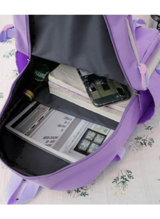 5 Piece Back to School Backpack Bookbag,Set Including Backpack Handbag Pencil Bag Lucky Bag,Waterproof And Large CapacityWith Side Storage Bag  - Image 2