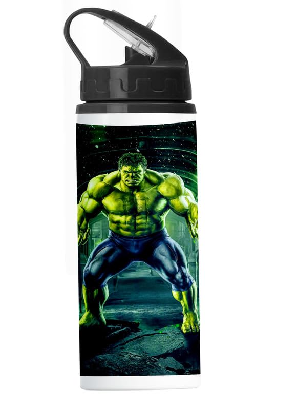 PrintingZone Compatible Print with Hulk Sipper Water Bottle Anime Printed Straw Bottle for Boys Girls School BLKN310 - Image 2