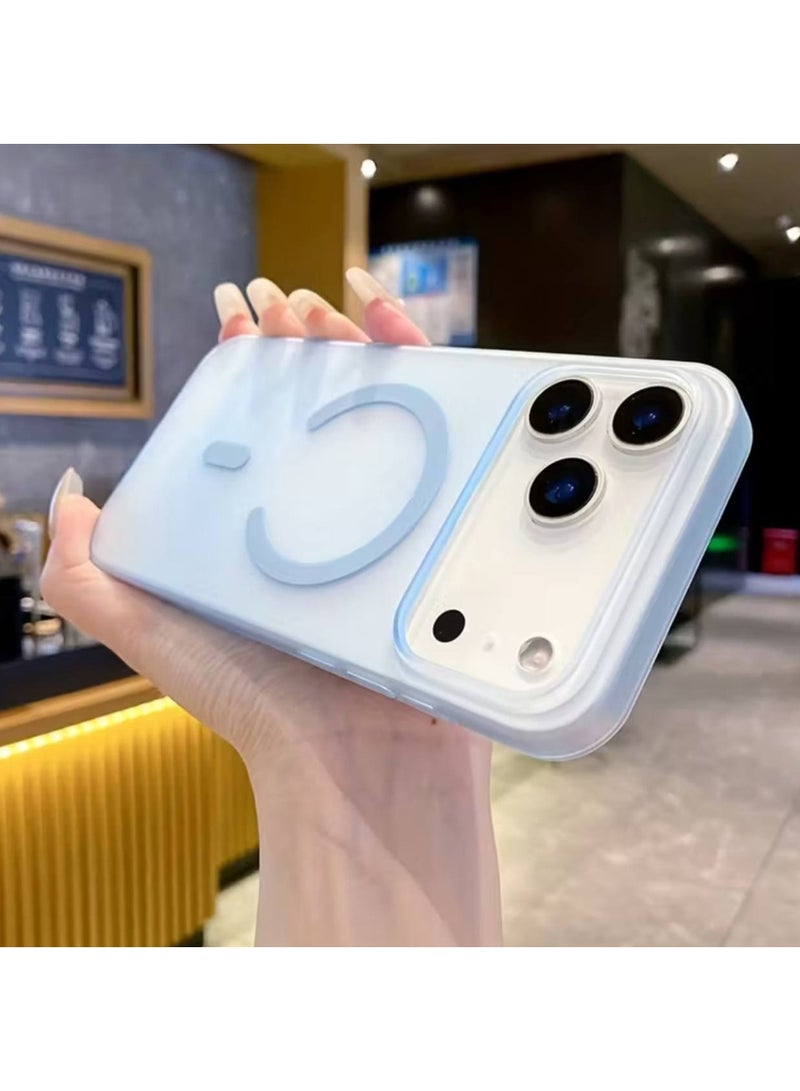 ACLIX Magsafe Luxury Matte Case for iPhone 17 Pro, Slim Magnetic Shockproof Cover | Sky Blue