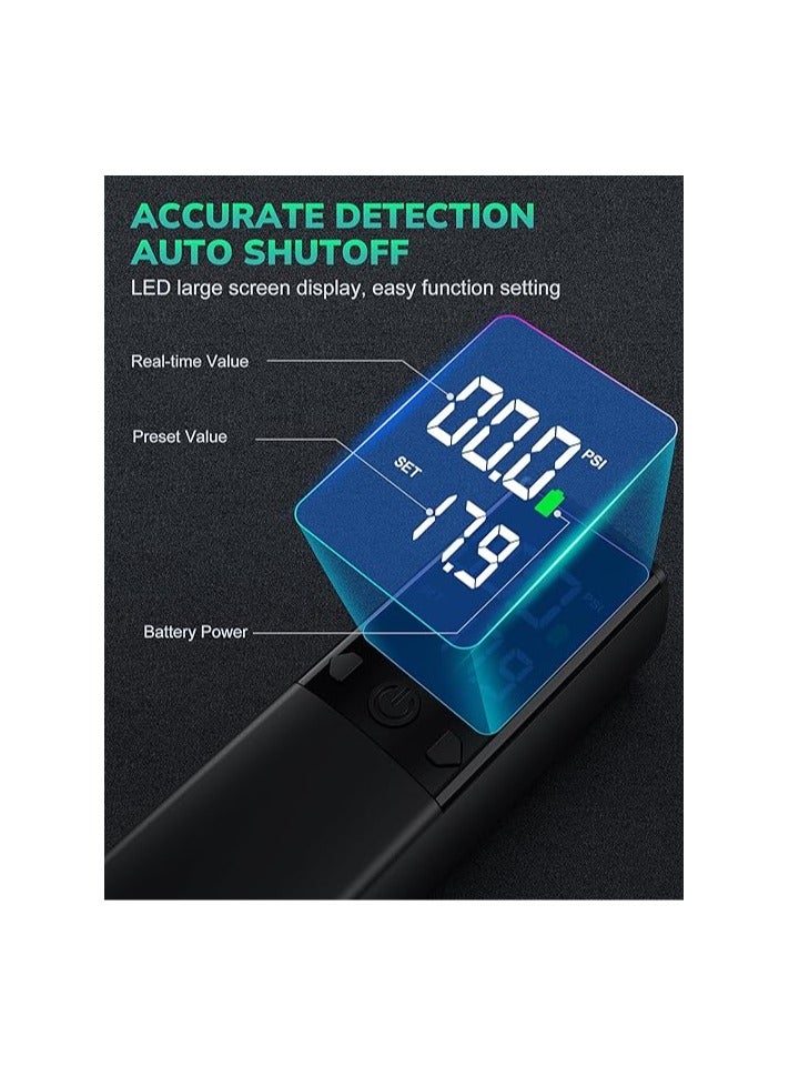 Generic Electric Ball Pump - Portable Air Pump with LED Light, Precise Pressure Gauge and Digital LCD Display for Basketball, Soccer Ball, Volleyball, Football, Fast Inflation of Sports Ball (Max 18 PSI) - Image 2