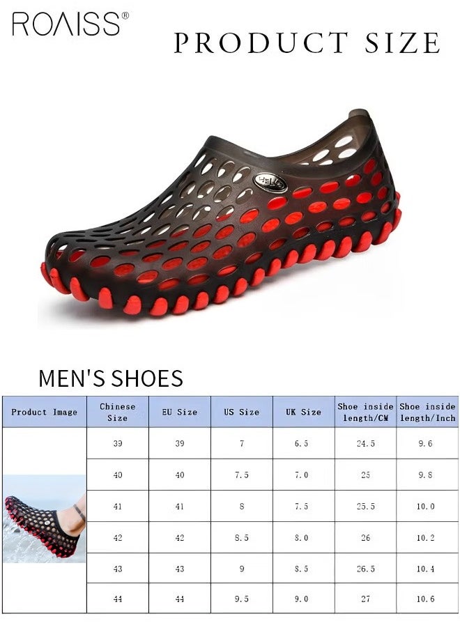 Men's Outdoor Anti-Skid Hole Wading Shoes Soft Baotou Quick Drying And Durable Hole Shoes Summer Breathable Beach Shoes