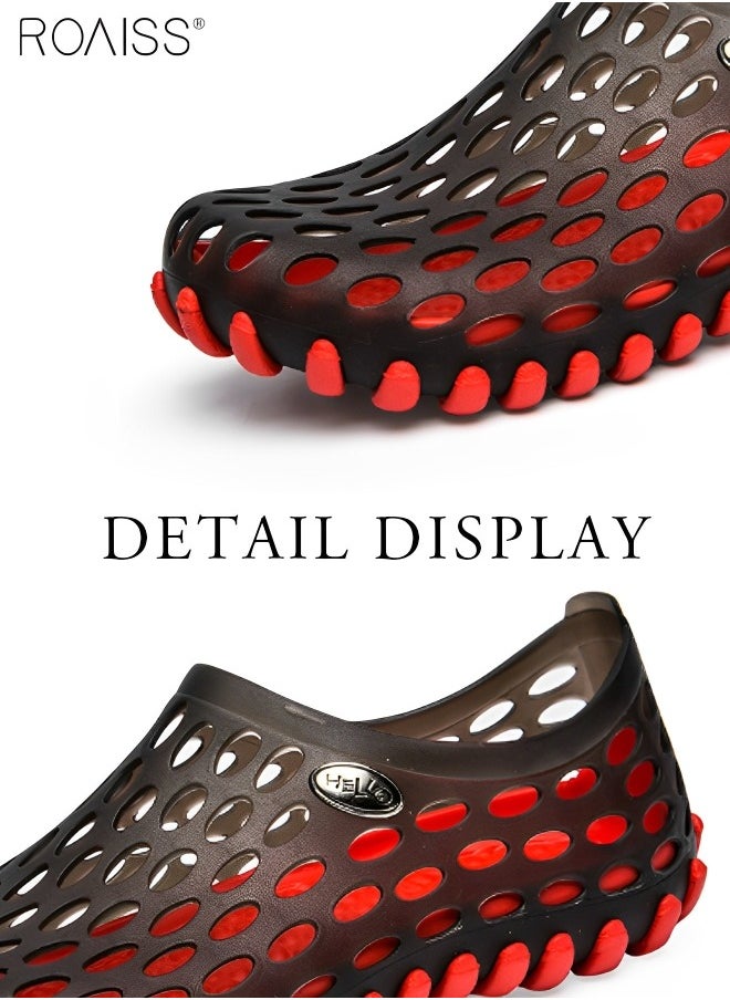 Men's Outdoor Anti-Skid Hole Wading Shoes Soft Baotou Quick Drying And Durable Hole Shoes Summer Breathable Beach Shoes