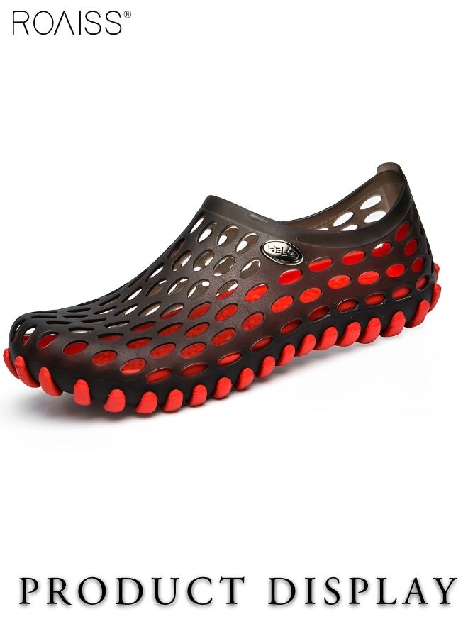 Men's Outdoor Anti-Skid Hole Wading Shoes Soft Baotou Quick Drying And Durable Hole Shoes Summer Breathable Beach Shoes