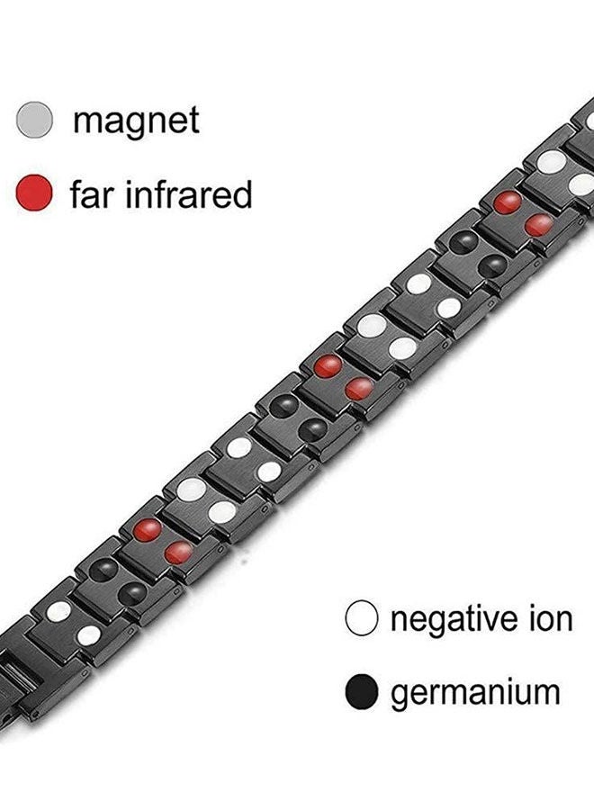 NIBEMINENT Stainless Steel Double Row Magnet Bracelet - Image 4