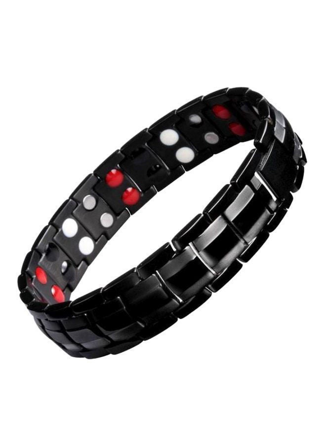 NIBEMINENT Stainless Steel Double Row Magnet Bracelet - Image 1