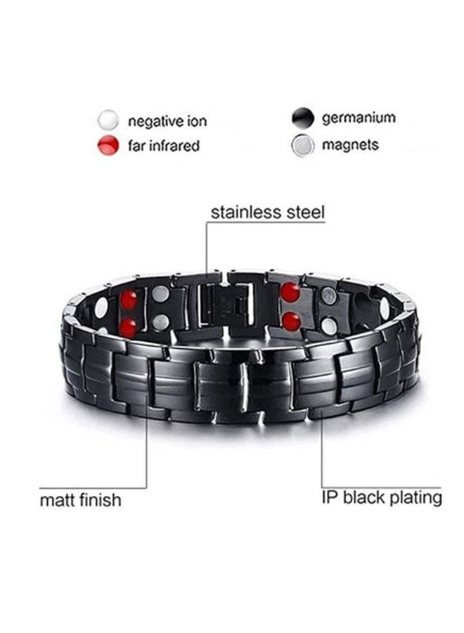 NIBEMINENT Stainless Steel Double Row Magnet Bracelet - Image 3