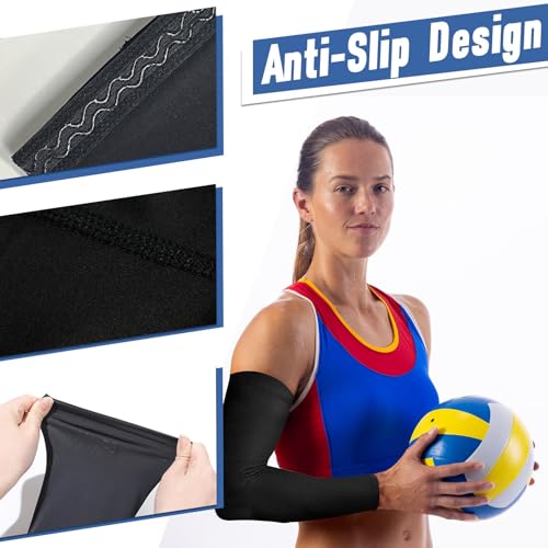 Peabownn Volleyball Sleeves Youth 5XS-2XL - Breathable Arm Sleeve Youth Men Women for Football Soccer Basketball Baseball Running UV Blocking Arm Compression Sleeve S - Image 4
