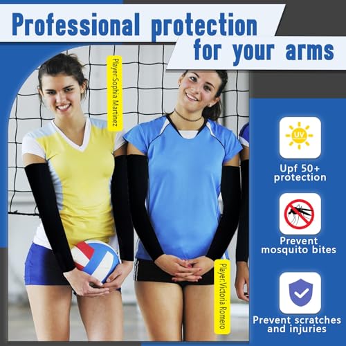 Peabownn Volleyball Sleeves Youth 5XS-2XL - Breathable Arm Sleeve Youth Men Women for Football Soccer Basketball Baseball Running UV Blocking Arm Compression Sleeve S - Image 3