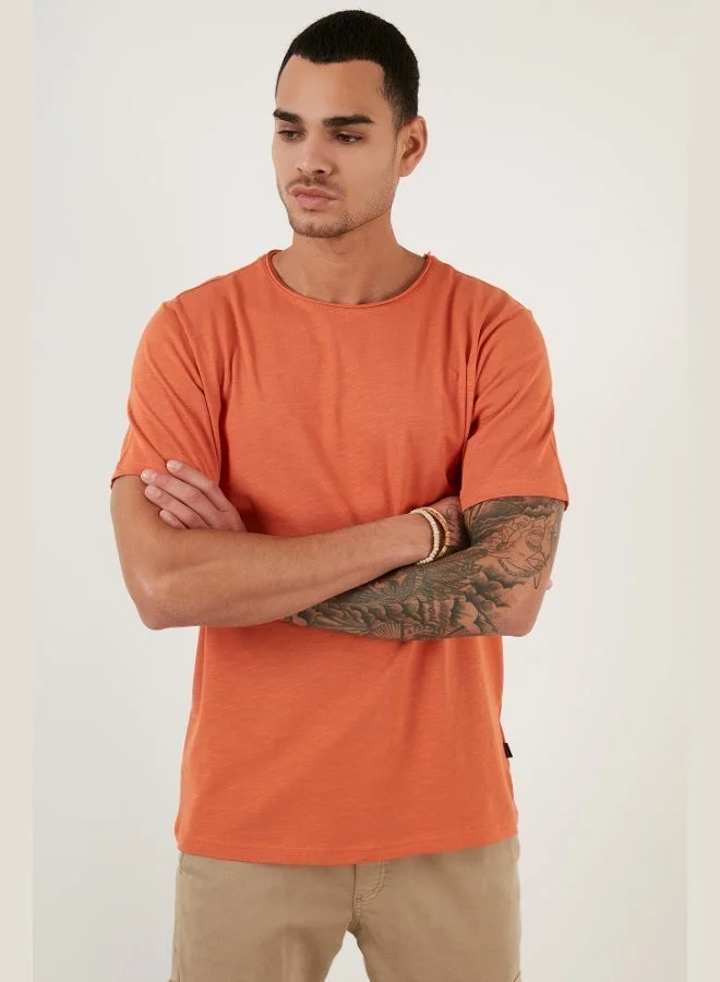 بوراتي تي شيرت رجالي قطن % بياقة دائرية من بوراتي