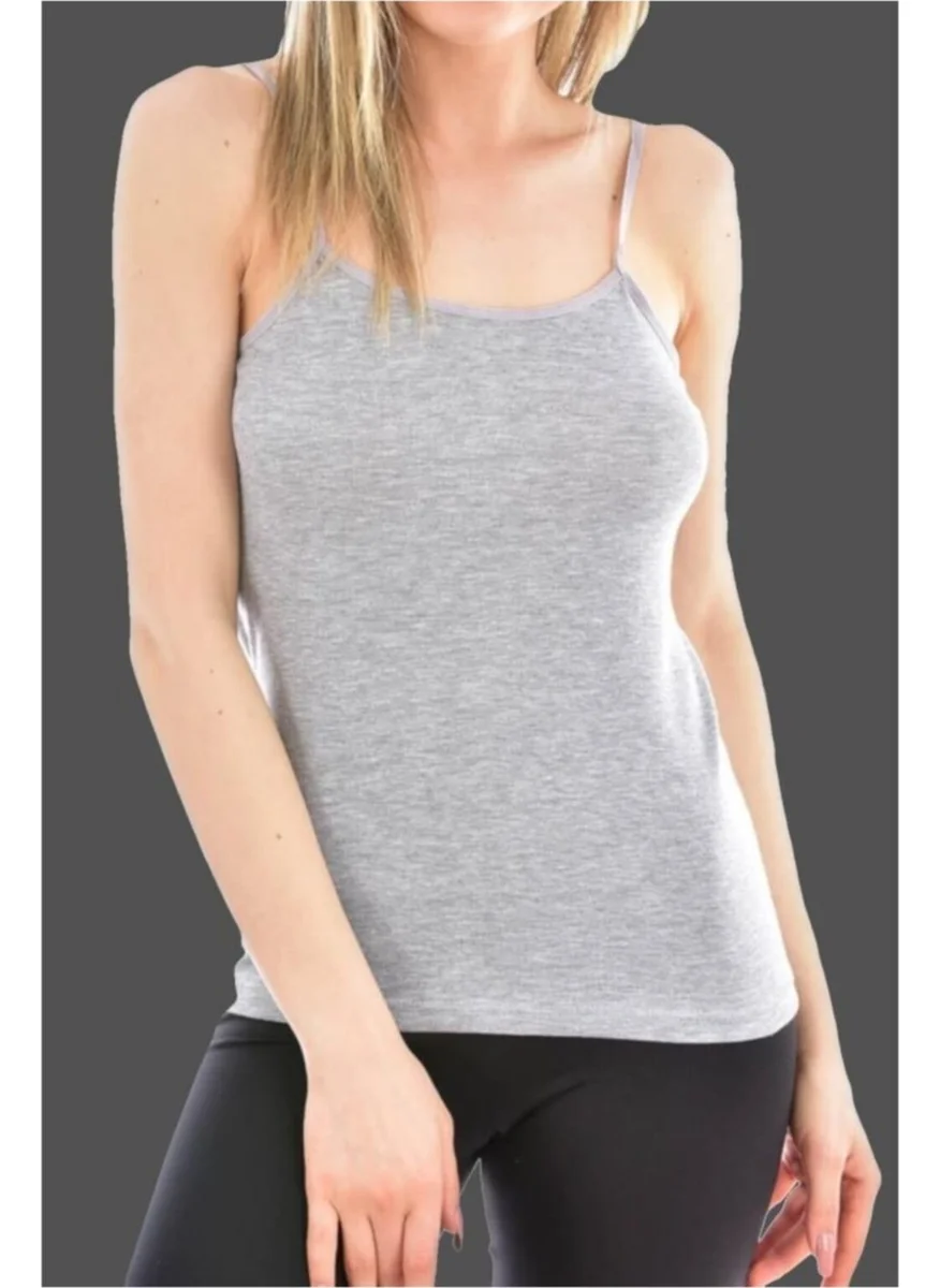 توتكو Women Gray 3-Pack Cotton Rib Rope Suspended Singlet
