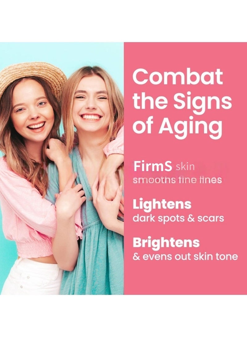 Collagen Peptide + Glutathione Capsules - Skin Brightening & Radiance Support | 60 Capsules - Image 3