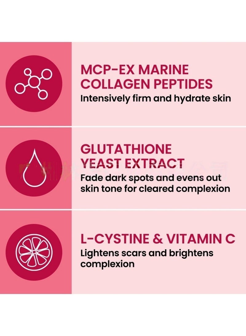 Collagen Peptide + Glutathione Capsules - Skin Brightening & Radiance Support | 60 Capsules - Image 4