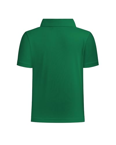 QBK Toddler to Youth Boys' Performance Polo Kids Collared Golf Shirt School Uniform (Kelly Green S) - Image 4