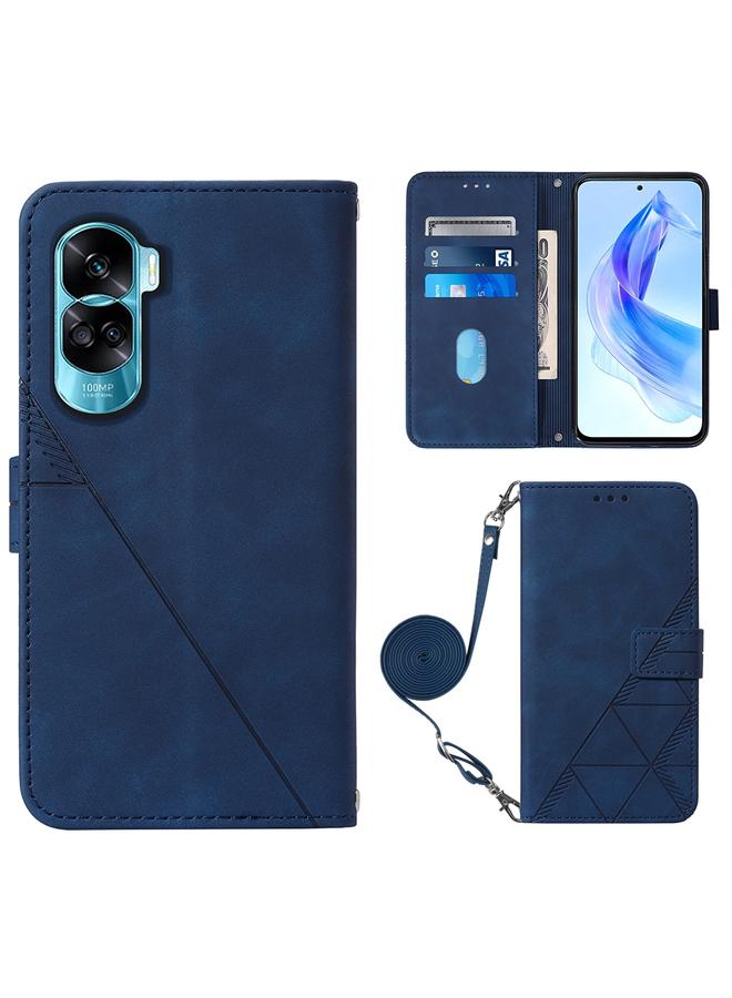 Zaboon Case For Honor 90 Lite Crossbody 3D Embossed Flip Leather Phone Case - Image 1