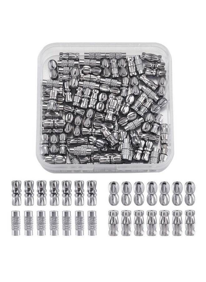 KISSITTY - 100Set/Box Platinum Plated Brass Screw Twist Clasps 4 Mixed Shapes Metal Jewelry Clasp For Diy Jewelry Bracelet Necklace Making - Image 1