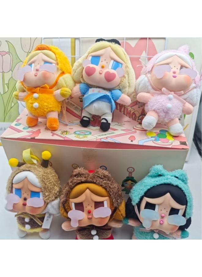 null - CRYBABY tears factory pendant cross-border southeast Asia crying doll plush doll cute key chain bag gift-Specifications:Alice-blue (opp bag packaging)-Color:Height about 15cm - Image 1