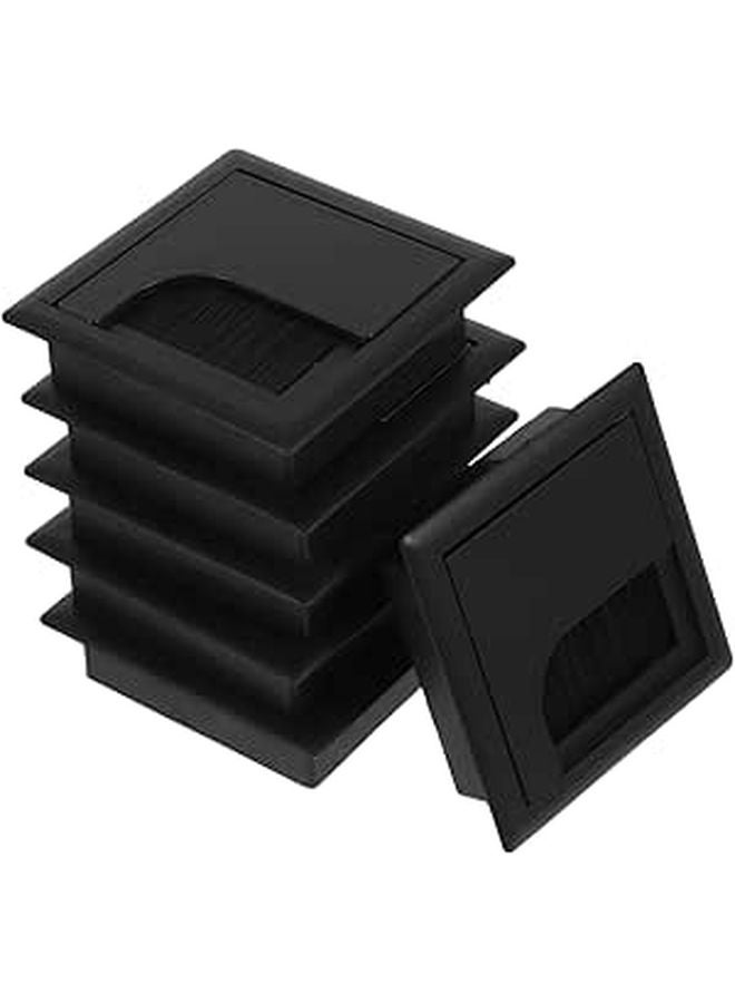 6Pcs Black Desk Grommets Cable Management Hole Cover Wire Organizer for Tidy Workspace - Image 1