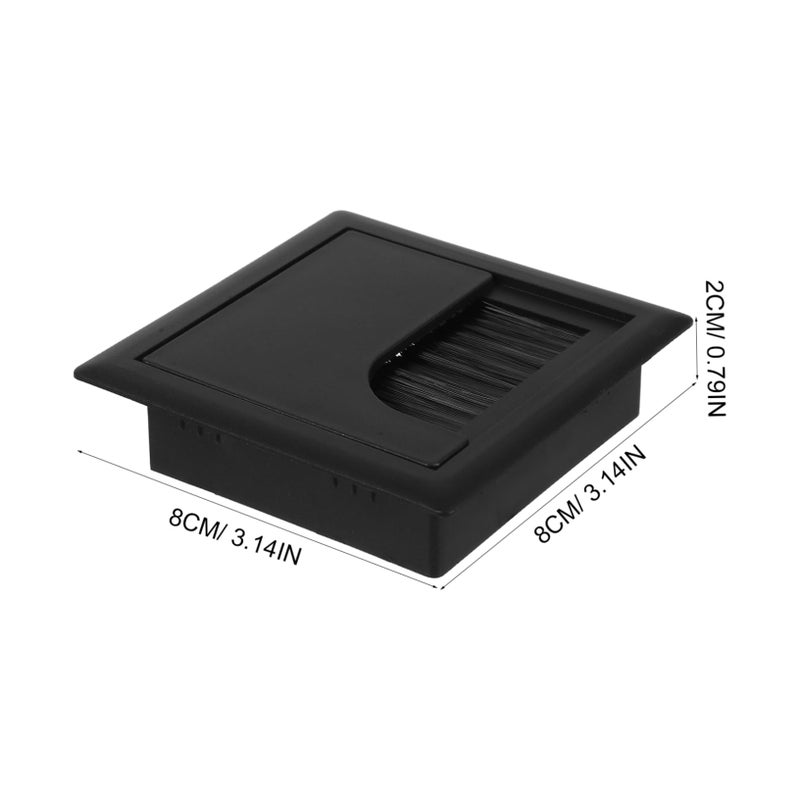 6Pcs Black Desk Grommets Cable Management Hole Cover Wire Organizer for Tidy Workspace - Image 3