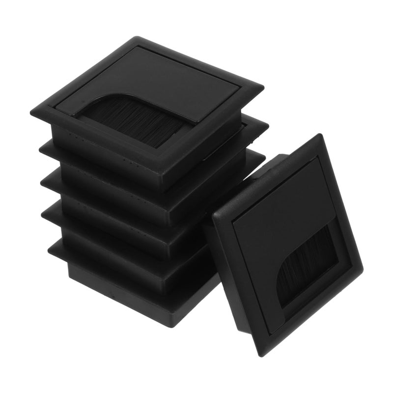 6Pcs Black Desk Grommets Cable Management Hole Cover Wire Organizer for Tidy Workspace - Image 2