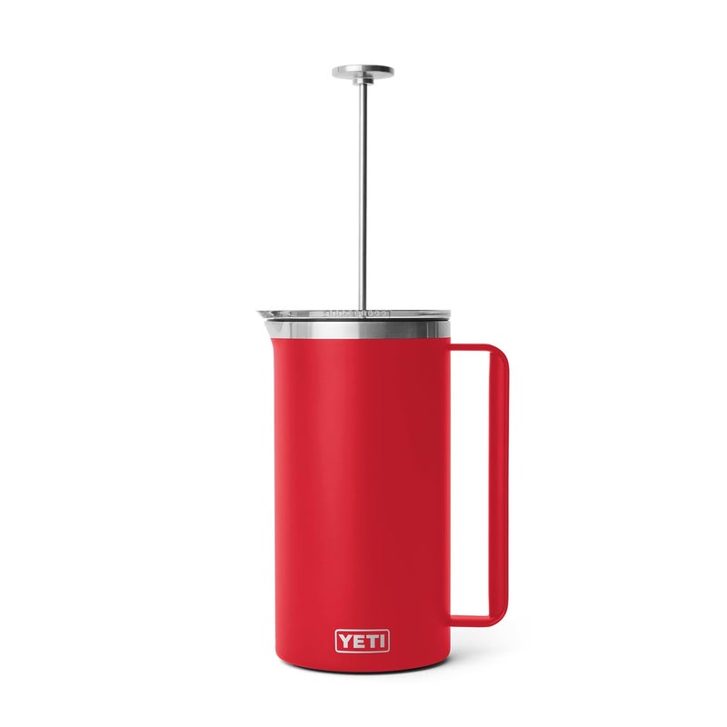 YETI Rambler 64 oz. French Press Coffee Maker, with GroundsControl Filter, Rescue Red - Image 3