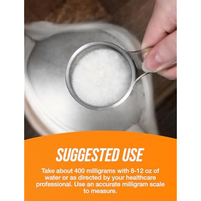 BulkSupplements.com N-Acetyl L-Tyrosine Powder -Tyrosine Supplement, NALT Powder, Amino Acid Supplement - Unflavored & Gluten Free, 400mg per Serving, 250g (8.8 oz) (Pack of 1) - Image 4