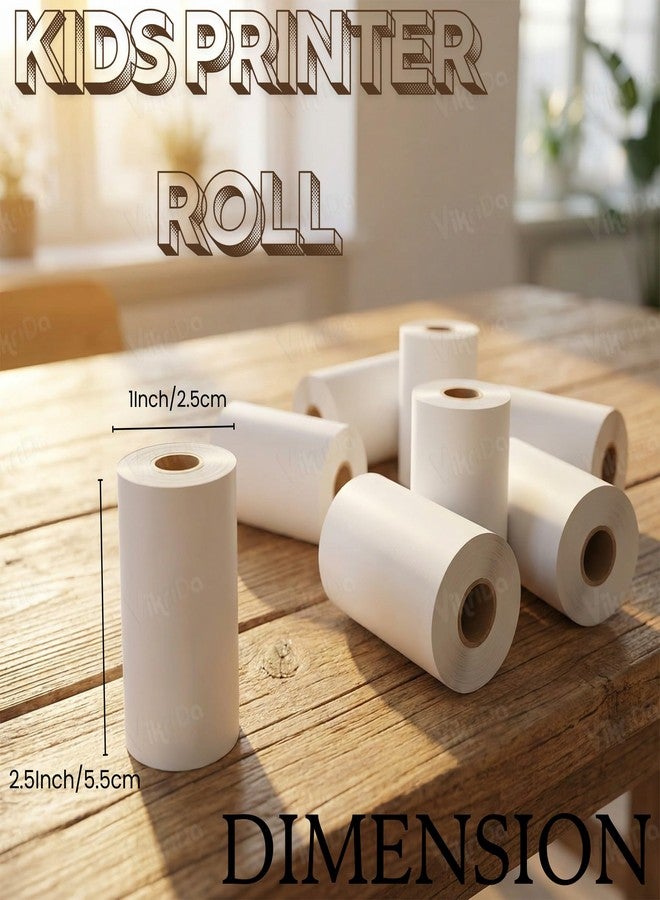 VikriDA Non-Sticky Thermal Paper Roll 2.5 Inch (58mm) White for Mini Thermal Printers, Kids Camera & Billing – Set of 5Pcs - Image 3