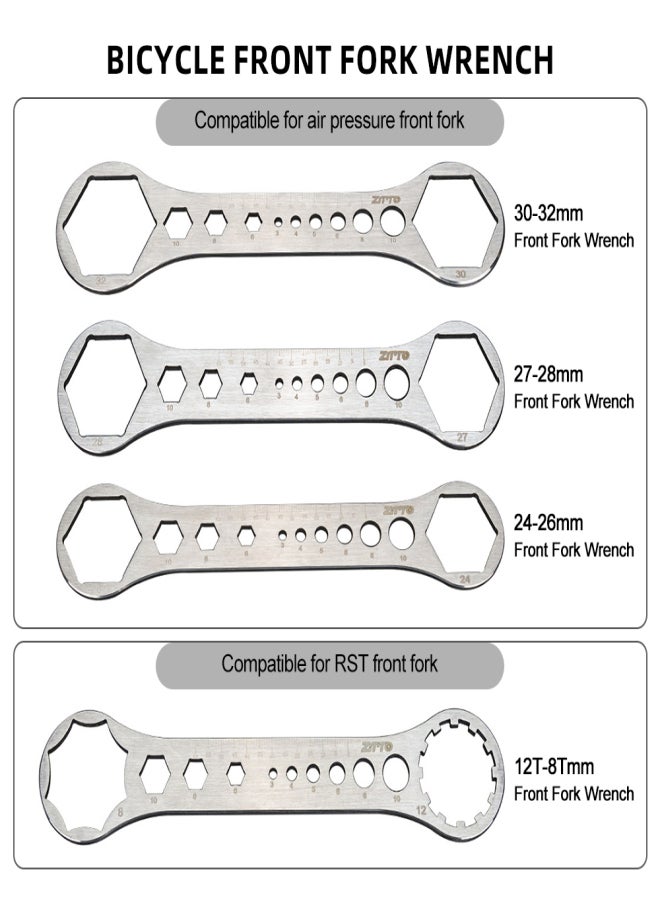ZTTO Bicycle Front Shoulder Cap Wrench Stainless Steel Cover Disassembly Remover Spanner - Image 2
