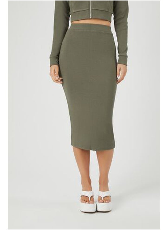 FOREVER 21 - Ribbed Dress Midi Skirt - Image 1