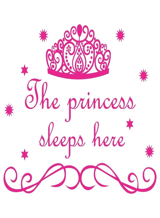 LANSTICK The Princess Sleeps HERE Quote Sticker for Wall Decoration
