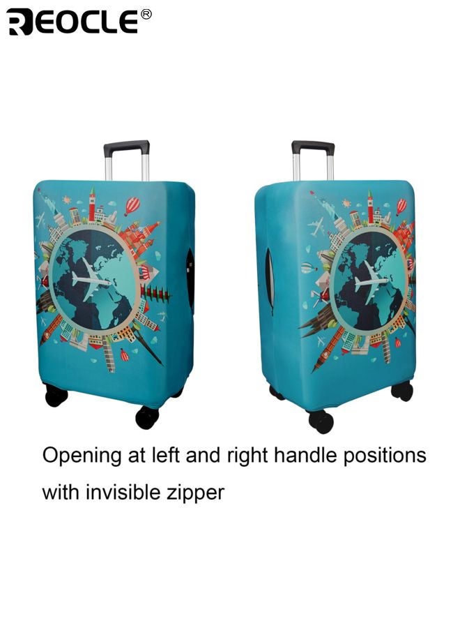 REOCLE Polyester Luggage Cover with Elastic Design and Full Protection Travel Suitcase Protector with Dust Proof Feature for Airplane Transport Use - Image 2