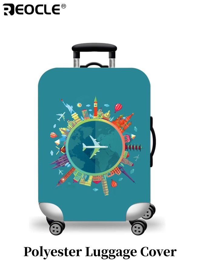 REOCLE Polyester Luggage Cover with Elastic Design and Full Protection Travel Suitcase Protector with Dust Proof Feature for Airplane Transport Use - Image 1