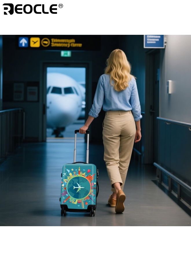 REOCLE Polyester Luggage Cover with Elastic Design and Full Protection Travel Suitcase Protector with Dust Proof Feature for Airplane Transport Use - Image 4