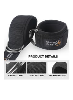 SKDK 1 Pair Ankle Straps for Cable Machine Kickbacks, Glute Workouts, Lower Body Exercises - Adjustable Leg Straps with Neoprene Padding  - Image 3