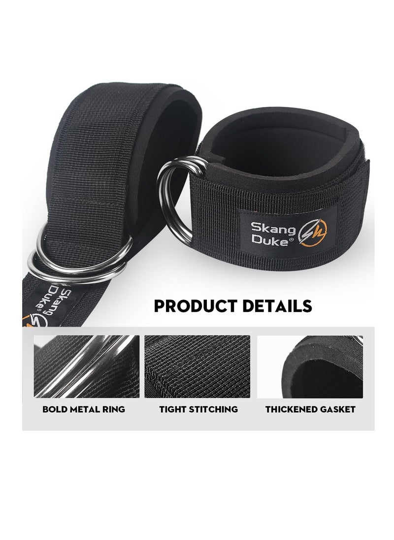 SKDK - 1 Pair Ankle Straps for Cable Machine Kickbacks, Glute Workouts, Lower Body Exercises - Adjustable Leg Straps with Neoprene Padding - Image 1