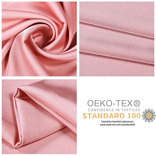 Jocoku Jocoku 100% Mulberry Silk Pillowcases Set of 2 for Hair and Skin and Super Soft and Breathable Queen Size Nature Silk Pillowcases (Queen  Pink)  - Image 5
